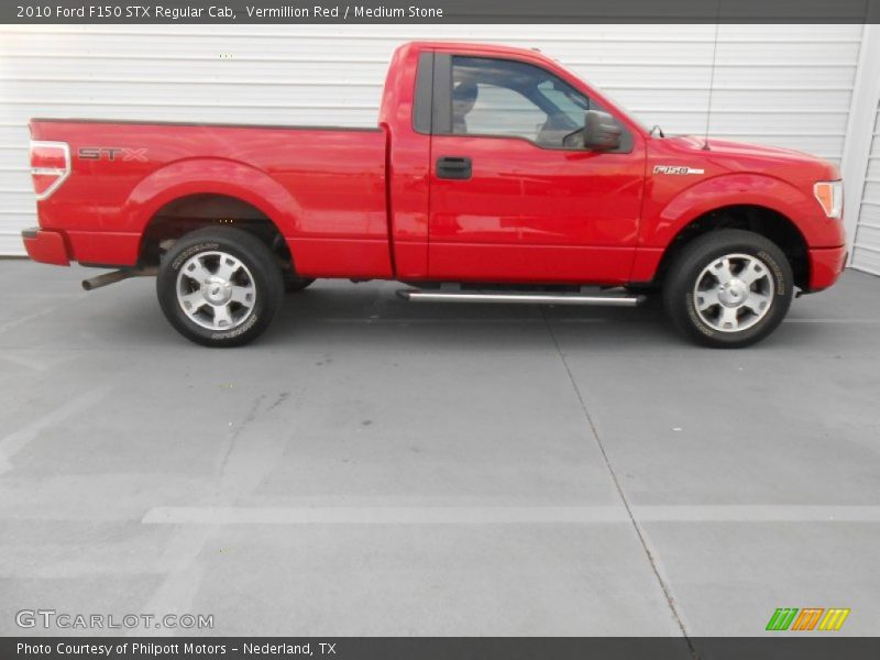 Vermillion Red / Medium Stone 2010 Ford F150 STX Regular Cab