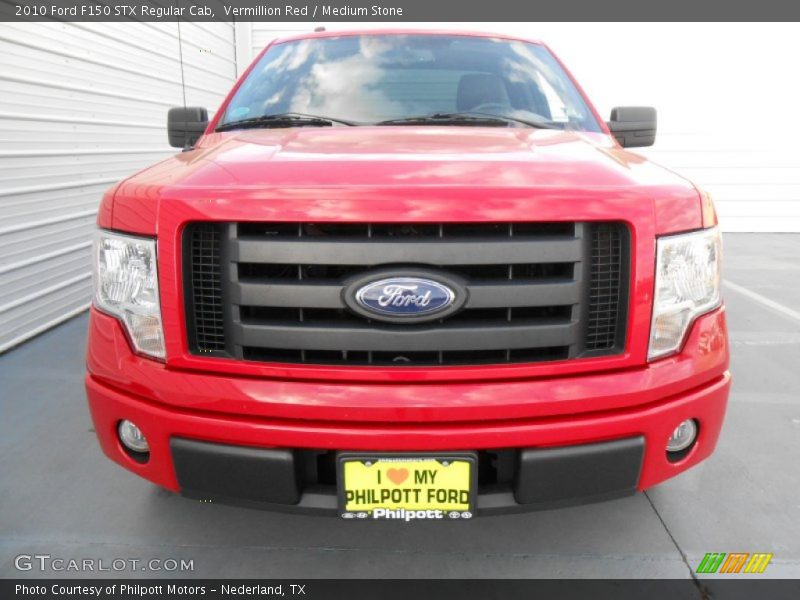 Vermillion Red / Medium Stone 2010 Ford F150 STX Regular Cab