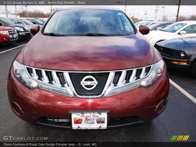 Merlot Red Metallic / Black 2010 Nissan Murano SL AWD