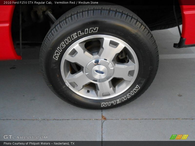 Vermillion Red / Medium Stone 2010 Ford F150 STX Regular Cab