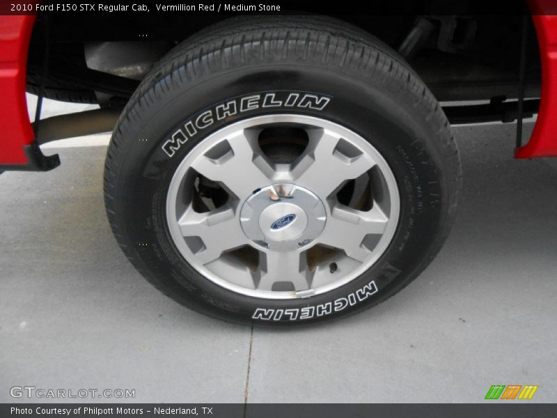 Vermillion Red / Medium Stone 2010 Ford F150 STX Regular Cab