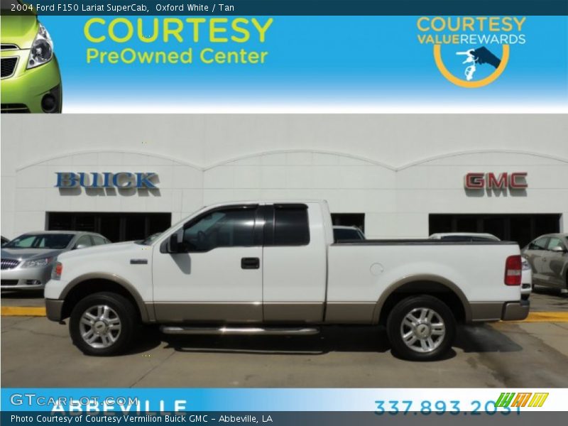 Oxford White / Tan 2004 Ford F150 Lariat SuperCab