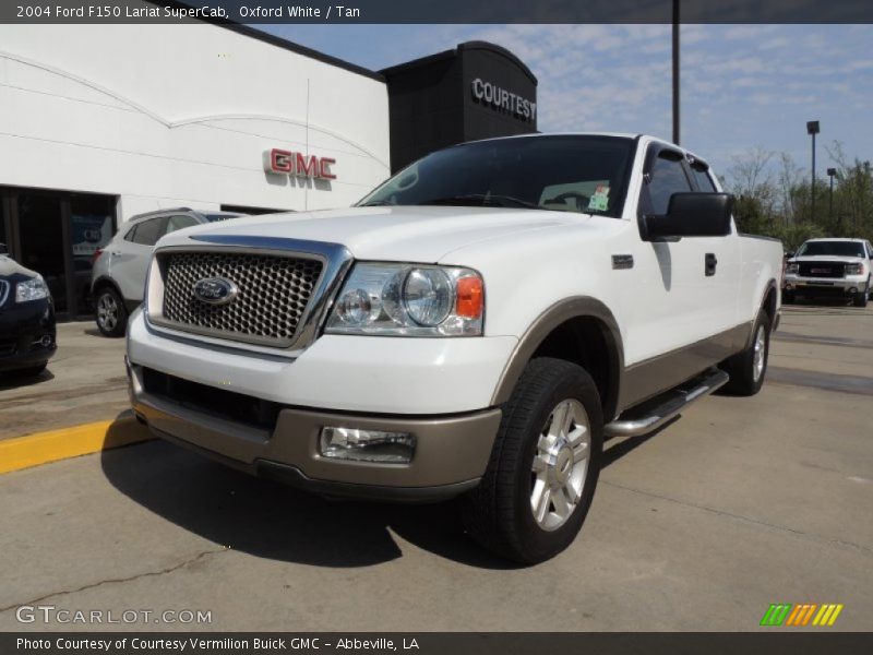 Oxford White / Tan 2004 Ford F150 Lariat SuperCab