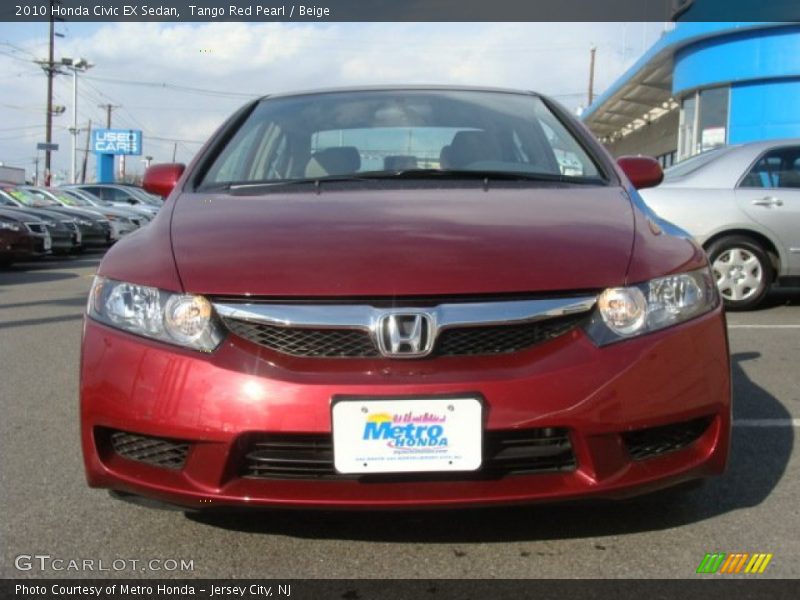 Tango Red Pearl / Beige 2010 Honda Civic EX Sedan