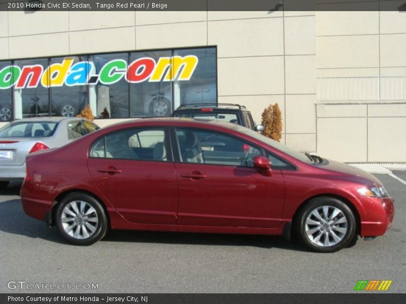 Tango Red Pearl / Beige 2010 Honda Civic EX Sedan