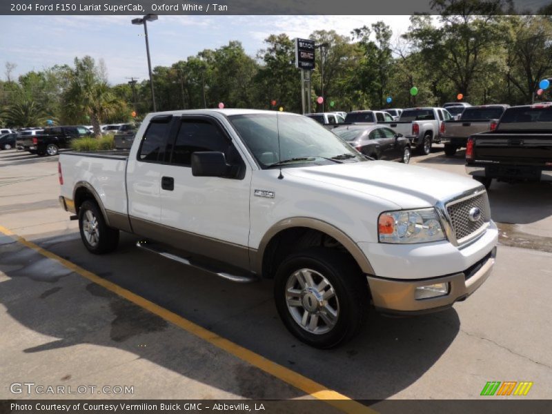 Oxford White / Tan 2004 Ford F150 Lariat SuperCab