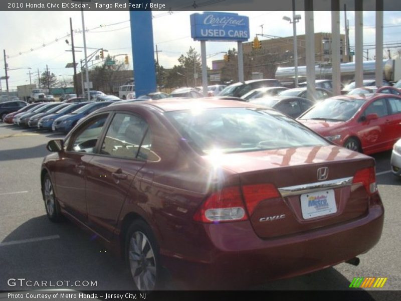Tango Red Pearl / Beige 2010 Honda Civic EX Sedan