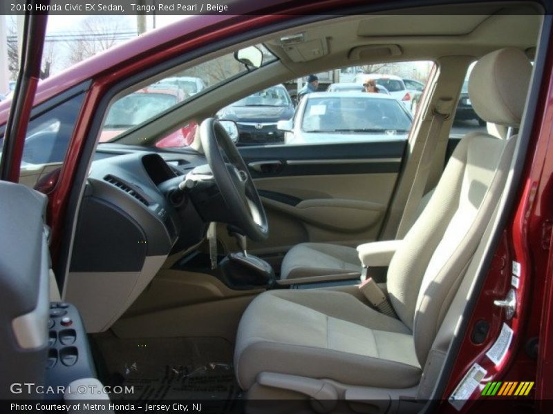Tango Red Pearl / Beige 2010 Honda Civic EX Sedan