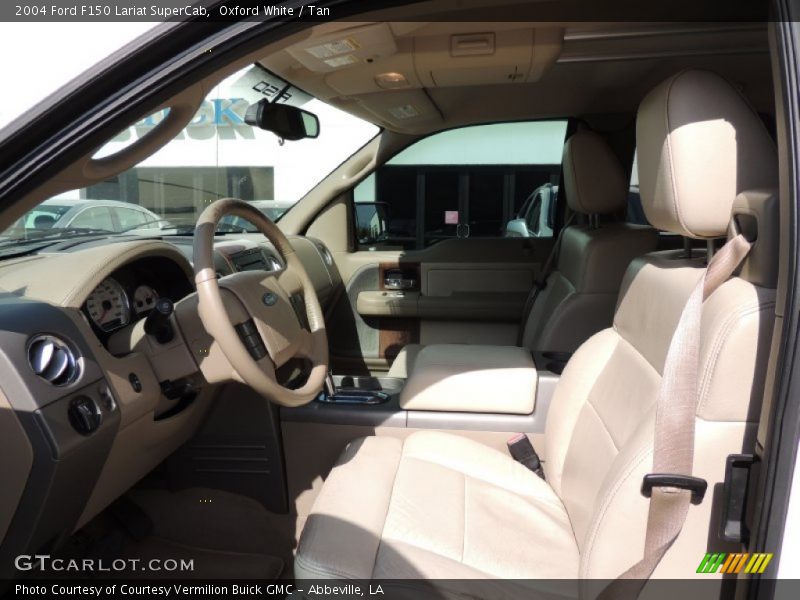 Oxford White / Tan 2004 Ford F150 Lariat SuperCab