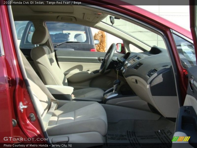 Tango Red Pearl / Beige 2010 Honda Civic EX Sedan
