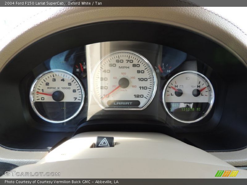 Oxford White / Tan 2004 Ford F150 Lariat SuperCab