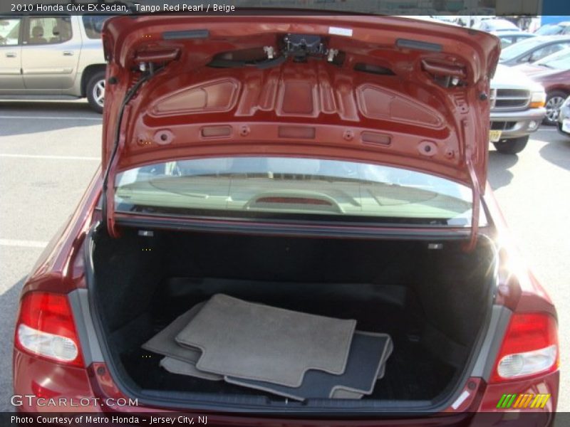 Tango Red Pearl / Beige 2010 Honda Civic EX Sedan