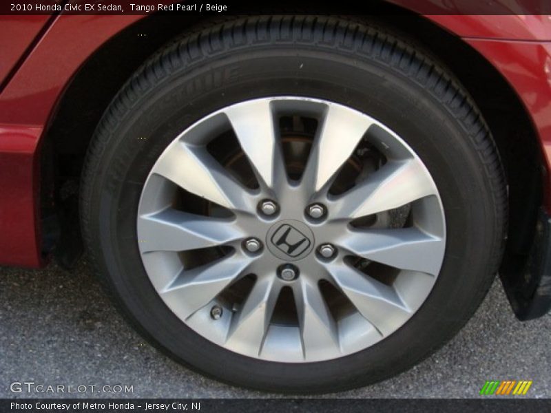 Tango Red Pearl / Beige 2010 Honda Civic EX Sedan