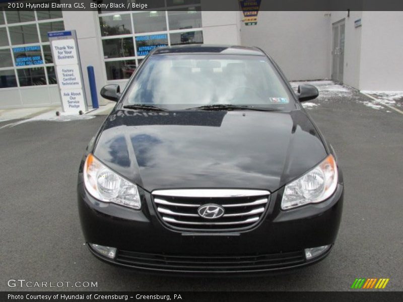 Ebony Black / Beige 2010 Hyundai Elantra GLS