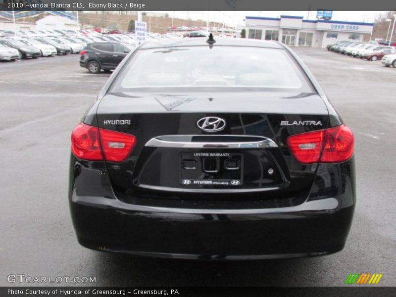 Ebony Black / Beige 2010 Hyundai Elantra GLS
