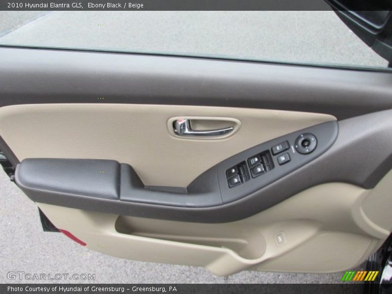 Ebony Black / Beige 2010 Hyundai Elantra GLS
