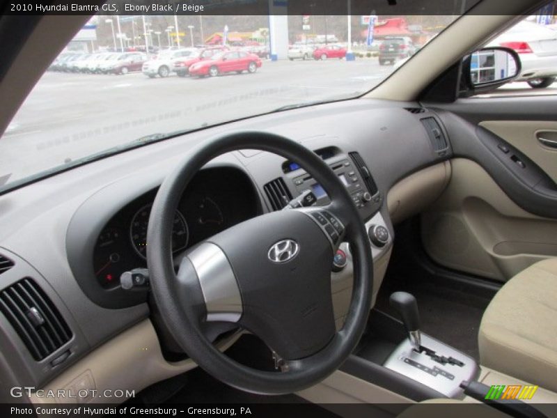 Ebony Black / Beige 2010 Hyundai Elantra GLS