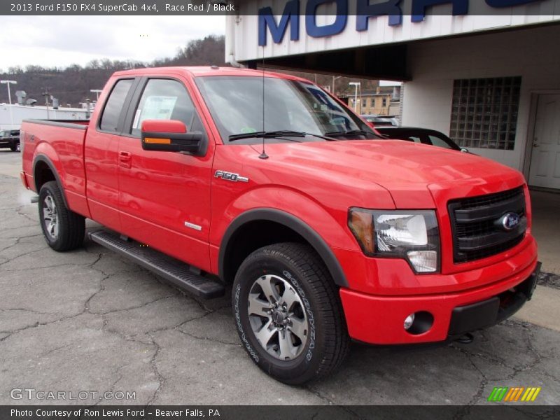 Race Red / Black 2013 Ford F150 FX4 SuperCab 4x4