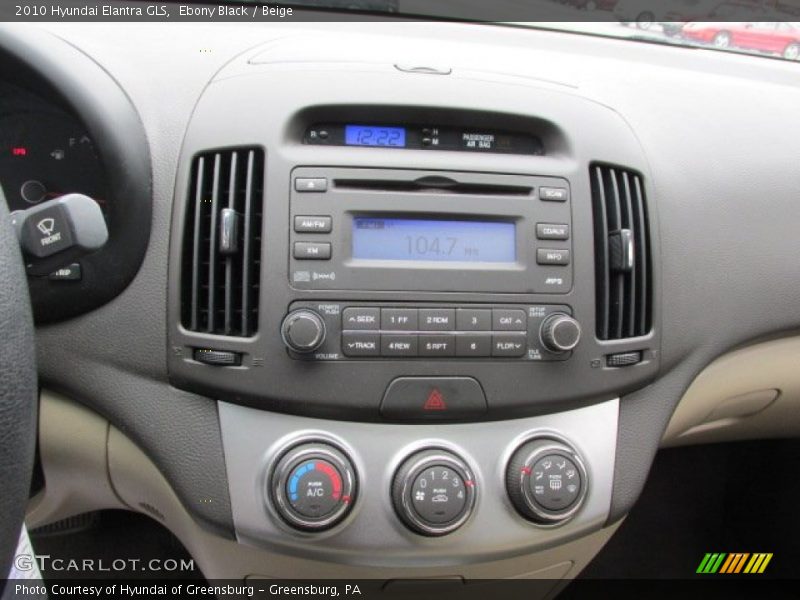 Ebony Black / Beige 2010 Hyundai Elantra GLS