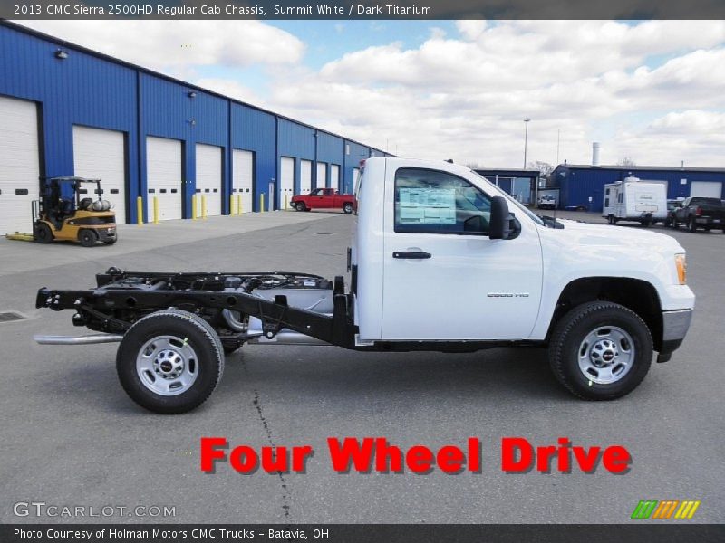 Summit White / Dark Titanium 2013 GMC Sierra 2500HD Regular Cab Chassis