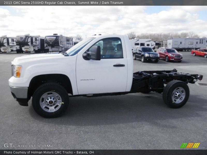 Summit White / Dark Titanium 2013 GMC Sierra 2500HD Regular Cab Chassis