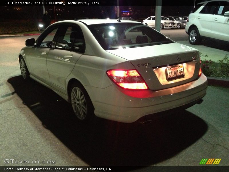 Arctic White / Black 2011 Mercedes-Benz C 300 Luxury