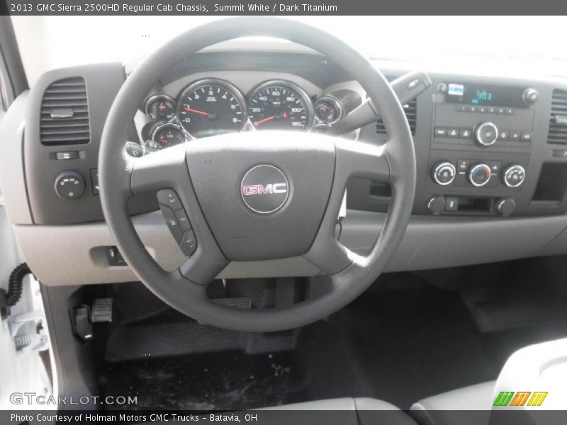Summit White / Dark Titanium 2013 GMC Sierra 2500HD Regular Cab Chassis