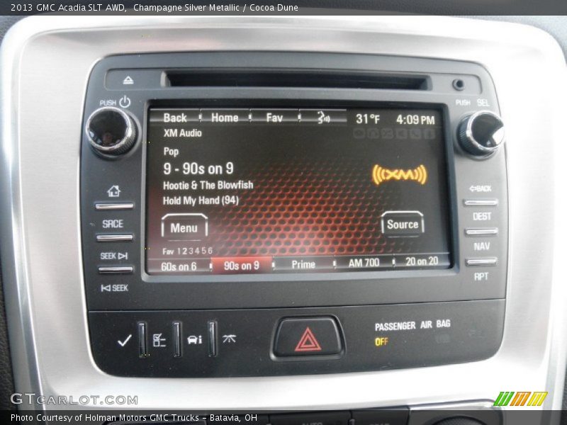 Champagne Silver Metallic / Cocoa Dune 2013 GMC Acadia SLT AWD