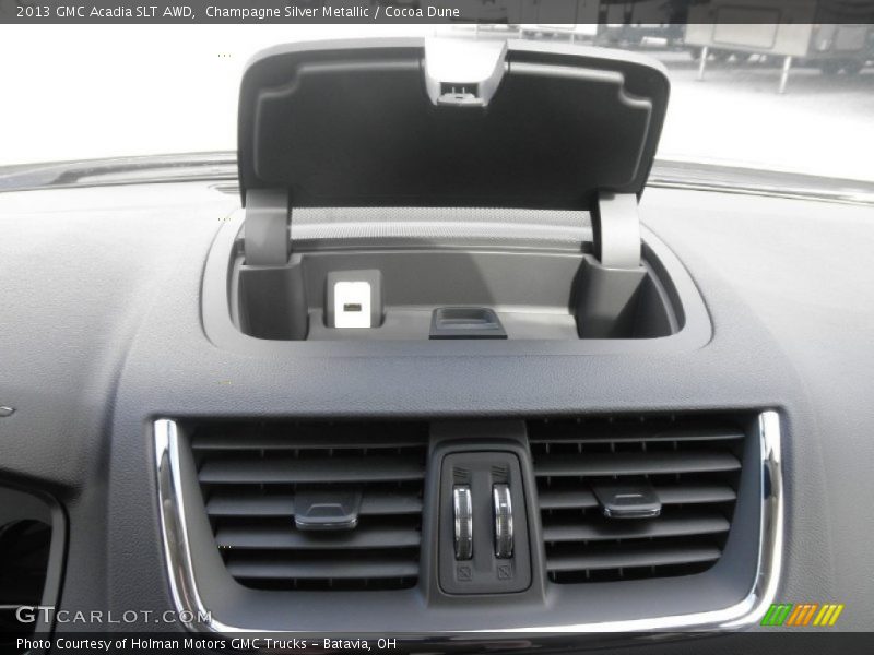 Champagne Silver Metallic / Cocoa Dune 2013 GMC Acadia SLT AWD