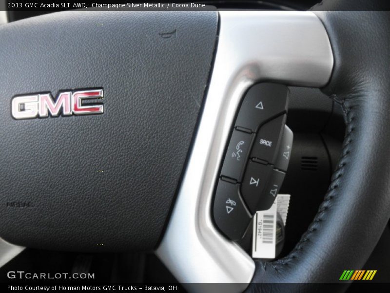 Champagne Silver Metallic / Cocoa Dune 2013 GMC Acadia SLT AWD