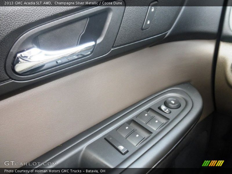 Champagne Silver Metallic / Cocoa Dune 2013 GMC Acadia SLT AWD
