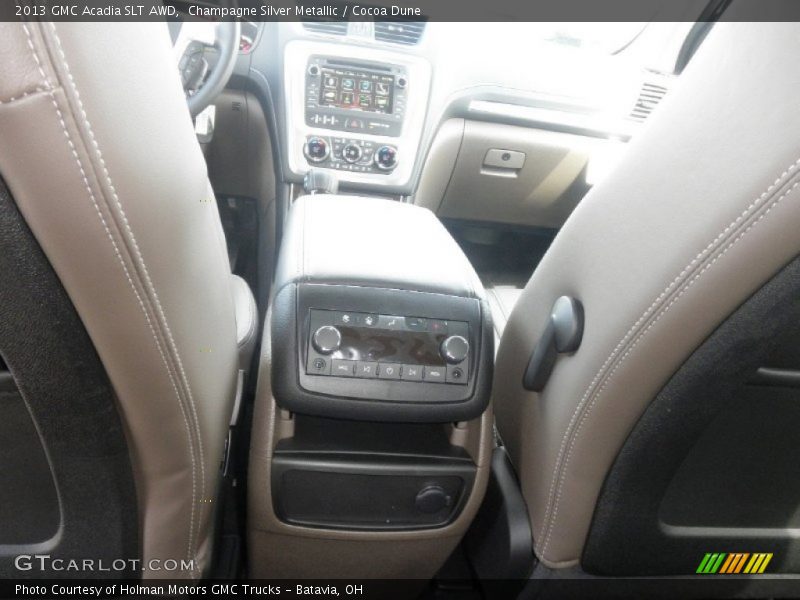Champagne Silver Metallic / Cocoa Dune 2013 GMC Acadia SLT AWD