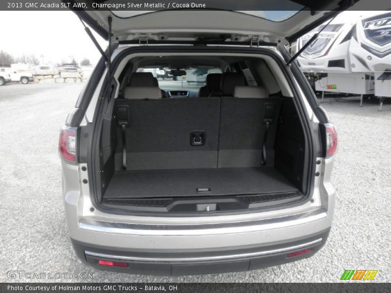 Champagne Silver Metallic / Cocoa Dune 2013 GMC Acadia SLT AWD