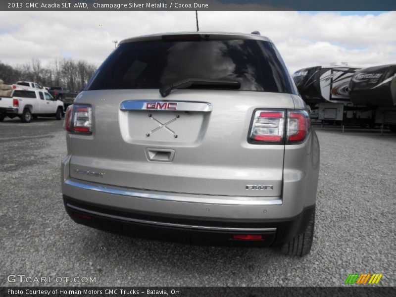 Champagne Silver Metallic / Cocoa Dune 2013 GMC Acadia SLT AWD
