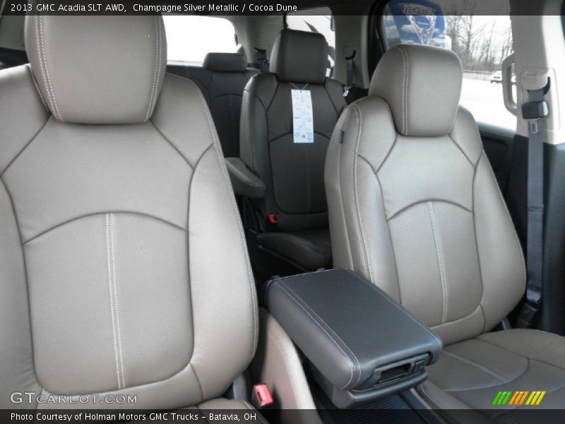 Champagne Silver Metallic / Cocoa Dune 2013 GMC Acadia SLT AWD