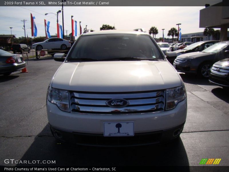 White Sand Tri-Coat Metallic / Camel 2009 Ford Taurus X SEL