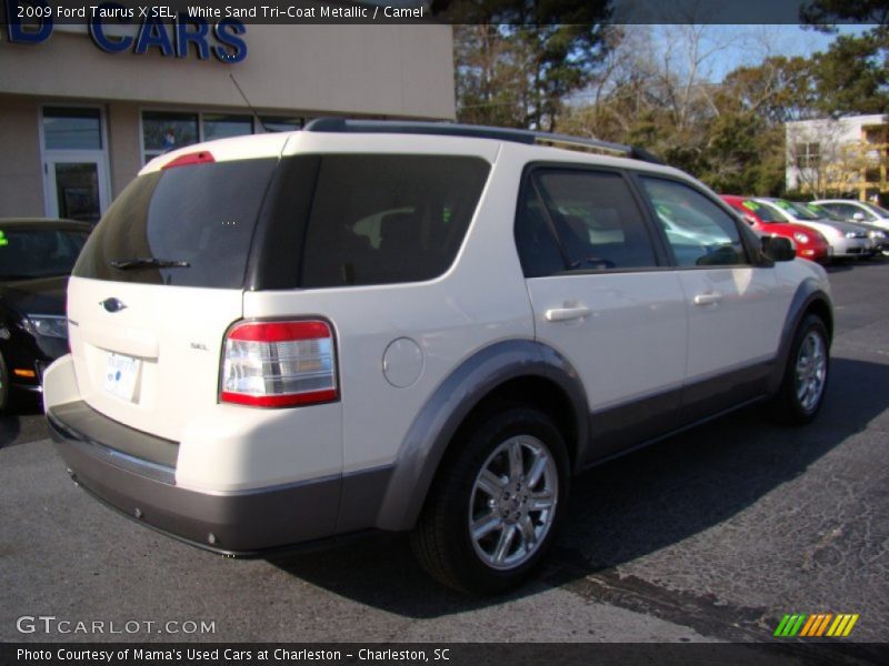 White Sand Tri-Coat Metallic / Camel 2009 Ford Taurus X SEL