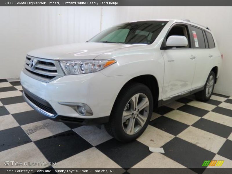 Blizzard White Pearl / Sand Beige 2013 Toyota Highlander Limited