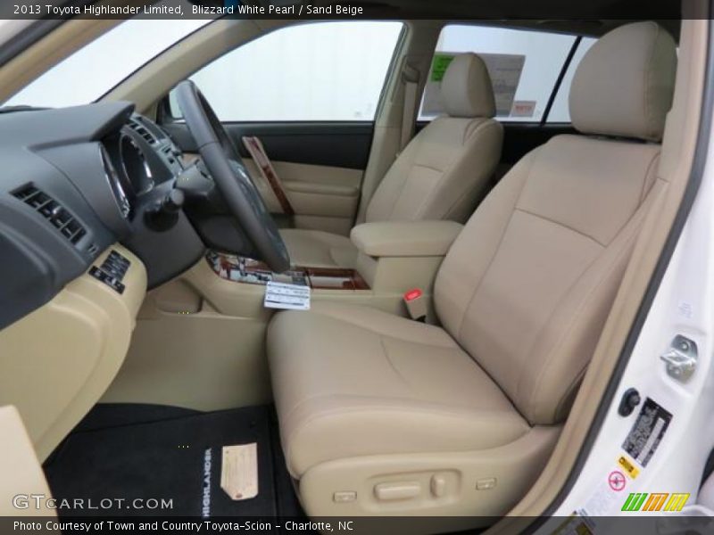 Blizzard White Pearl / Sand Beige 2013 Toyota Highlander Limited