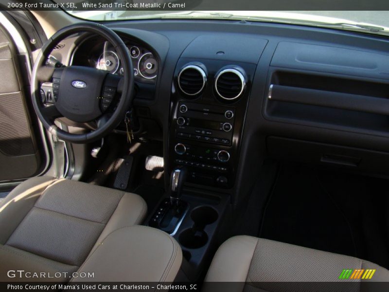 White Sand Tri-Coat Metallic / Camel 2009 Ford Taurus X SEL