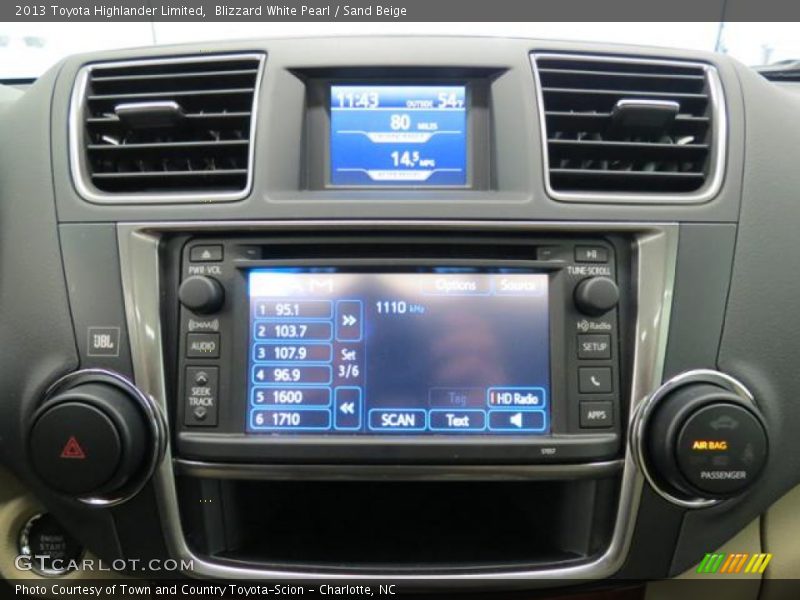 Blizzard White Pearl / Sand Beige 2013 Toyota Highlander Limited