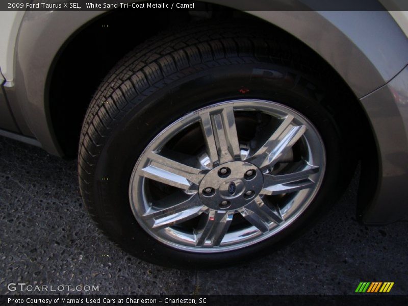 White Sand Tri-Coat Metallic / Camel 2009 Ford Taurus X SEL