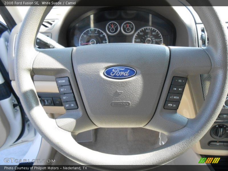White Suede / Camel 2008 Ford Fusion SE
