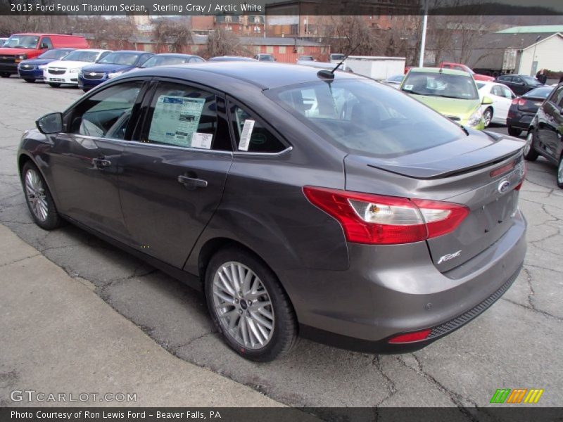 Sterling Gray / Arctic White 2013 Ford Focus Titanium Sedan