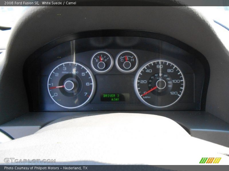 White Suede / Camel 2008 Ford Fusion SE