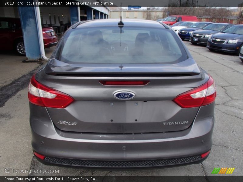 Sterling Gray / Arctic White 2013 Ford Focus Titanium Sedan