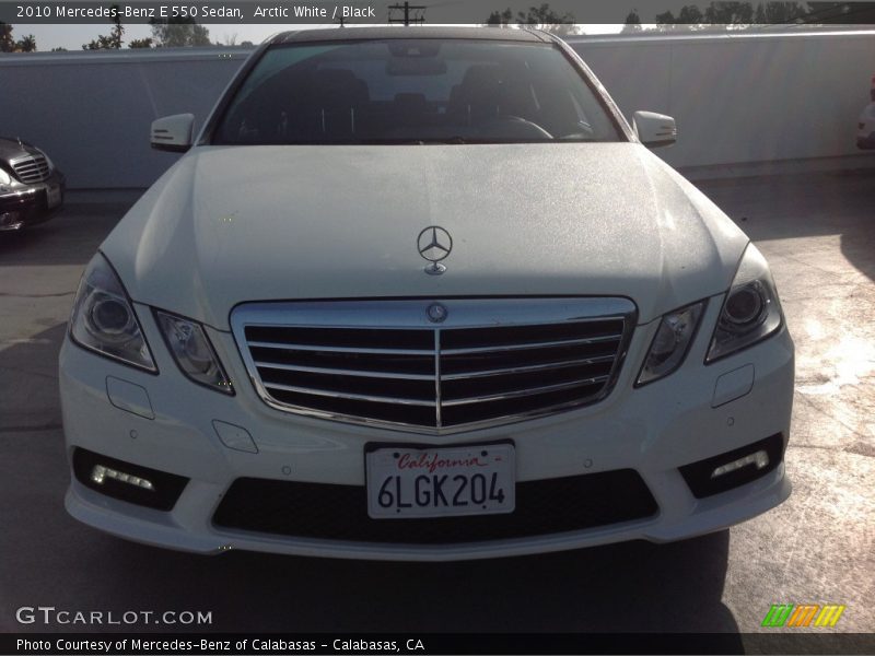 Arctic White / Black 2010 Mercedes-Benz E 550 Sedan