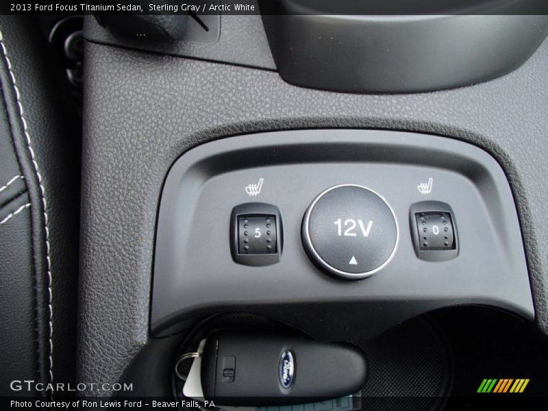 Sterling Gray / Arctic White 2013 Ford Focus Titanium Sedan