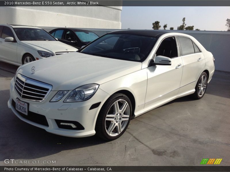 Arctic White / Black 2010 Mercedes-Benz E 550 Sedan