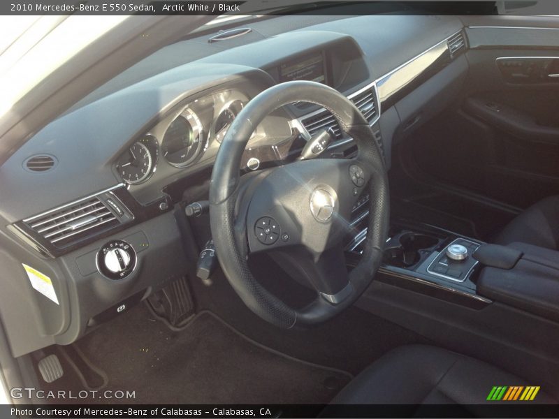 Arctic White / Black 2010 Mercedes-Benz E 550 Sedan